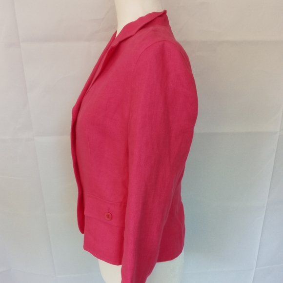 Talbots Pink Linen Jacket/Blazer - Picture 2 of 4